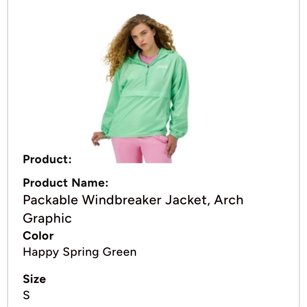 Women’s Champion Packable Windbreaker, small